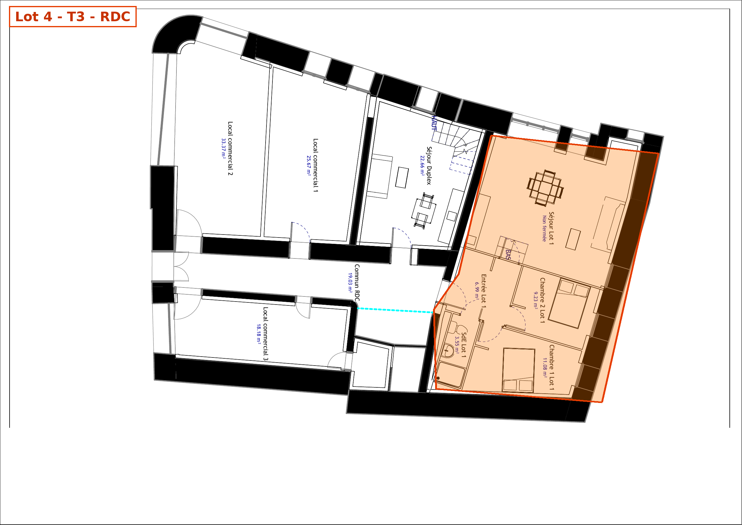 Plans — T2 de 36 m² rénové à Saint-Gaudens (31) — photo 1