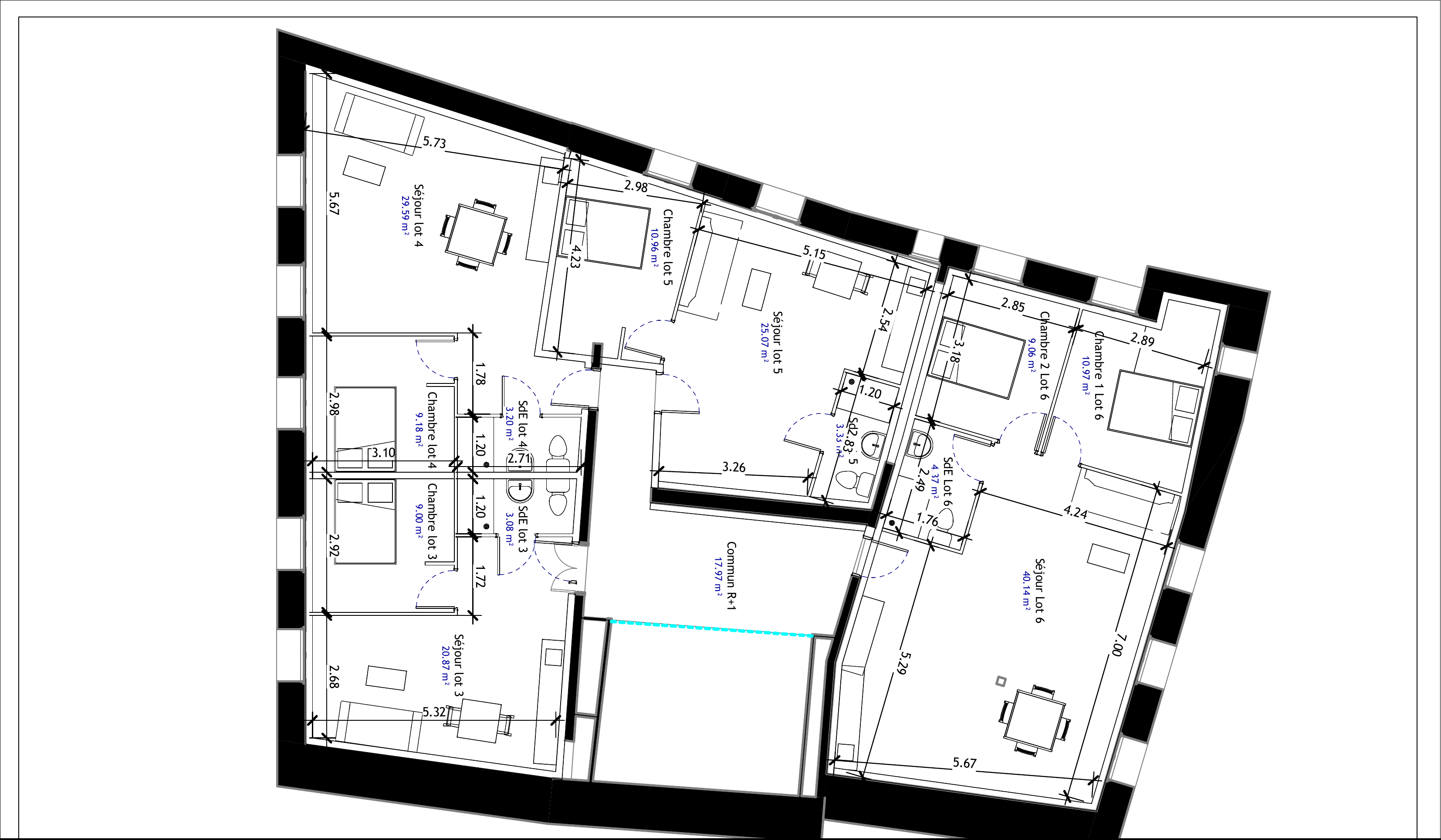 Plans — Immeuble de rapport rénové à Saint-Gaudens (31) — photo 11